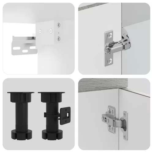  4 darabos konyhaszekrény szett Kalmar szürke sonoma műfa