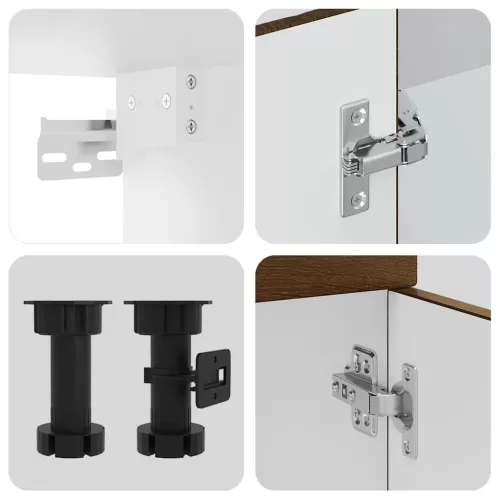  4 darabos konyhaszekrény szett Kalmar barna tölgy műfa