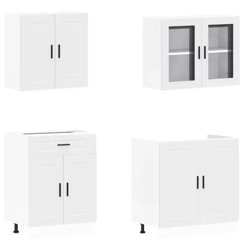  4 darabos konyhaszekrény szett Porto" Fehér színű műfa"