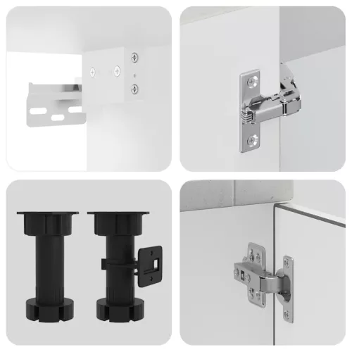  4 részes konyhai szekrény szett Porto betonszürke műszaki fa