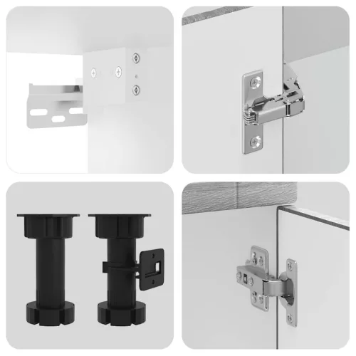  4 darabos konyhaszekrény szett Porto szürke sonoma műfa