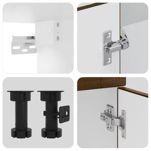  4 darabos konyhaszekrény szett Porto barna tölgy műfa