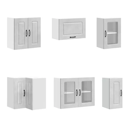  11 részes konyhai szekrény szett Kalmar betonszürke műszaki fa