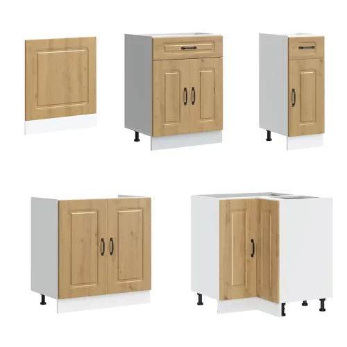  11 részes konyhaszekrény szett Kalmar kézműves tölgy mérnöki fa