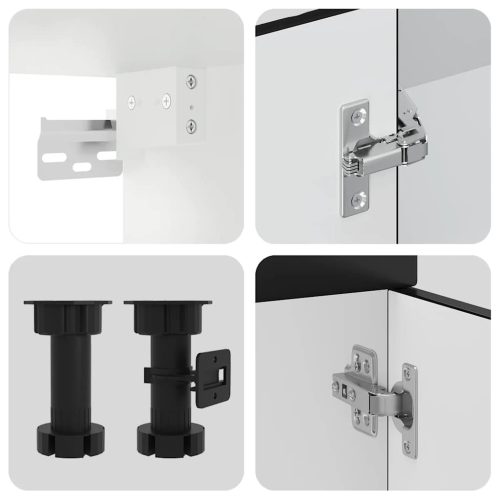  11 darabos konyhaszekrény szett Kalmar fekete színű műfa