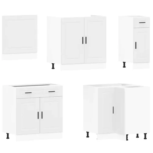  11 darabos konyhaszekrény szett Porto fehér színű műfa