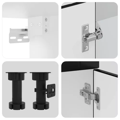  11 darabos konyhaszekrény szett Porto fekete színű műfa