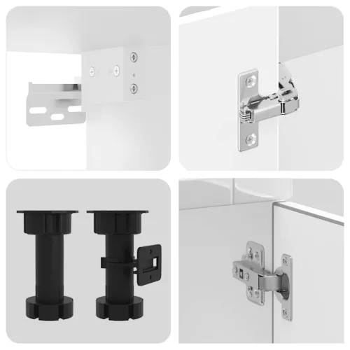  11 részes konyhai szekrény szett Porto fényes fehér műfa