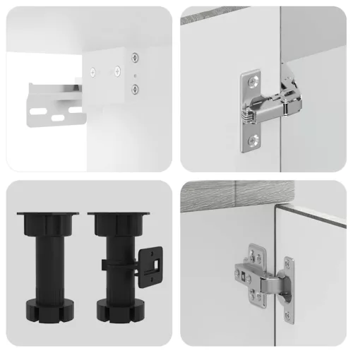  11 darabos konyhaszekrény szett Porto szürke sonoma műfa