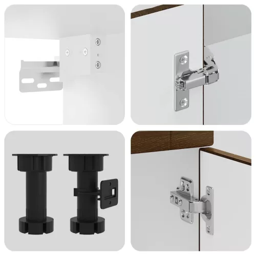  11 darabos konyhaszekrény szett Porto barna tölgy műfa