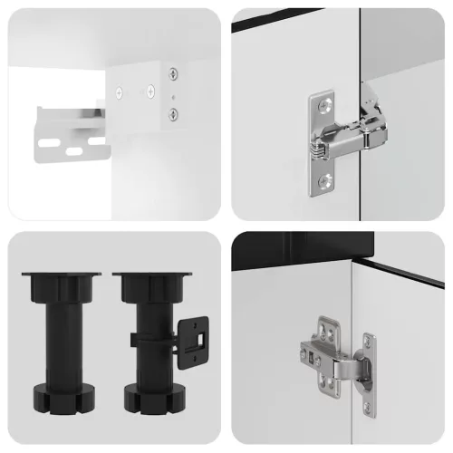  11 darabos konyhaszekrény szett Kalmar fekete színű műfa