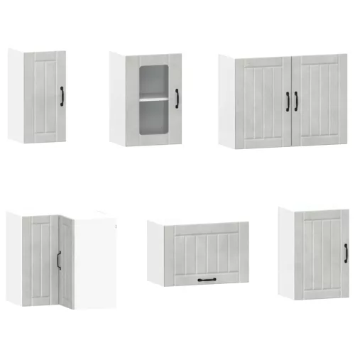  11 részes konyhai szekrény szett Kalmar betonszürke műszaki fa