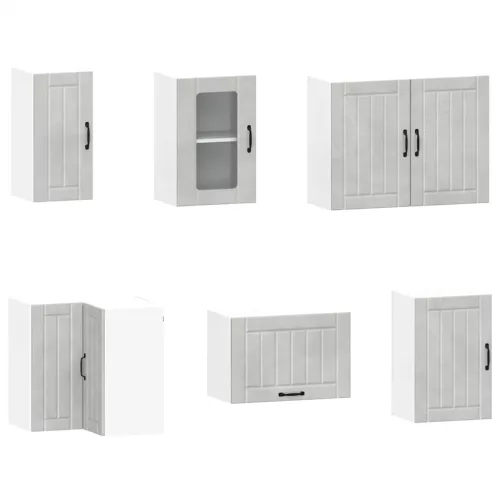  11 részes konyhai szekrény szett Lucca betonszürke műszaki fa