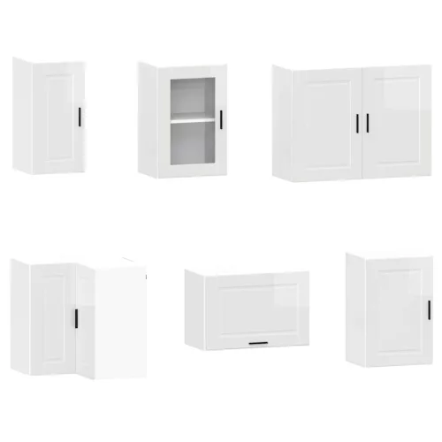  11 részes konyhai szekrény szett Porto fényes fehér műfa