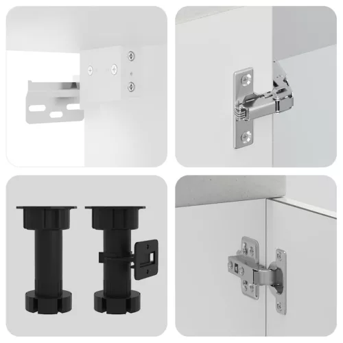  11 részes konyhai szekrény szett Porto betonszürke műszaki fa