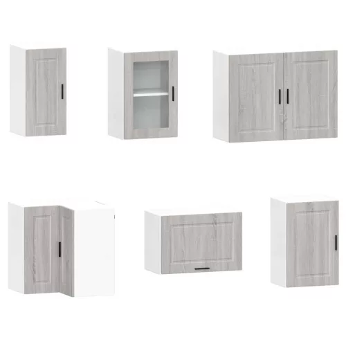  11 darabos konyhaszekrény szett Porto szürke sonoma műfa