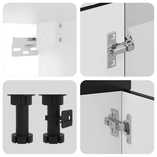  14 darabos konyhaszekrény szett Kalmar" Fekete színű műfa"