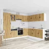  14 részes konyhaszekrény szett Kalmar kézműves tölgy mérnöki fa