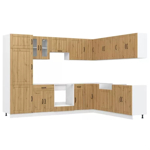  14 részes konyhaszekrény szett Lucca kézműves tölgy mérnöki fa