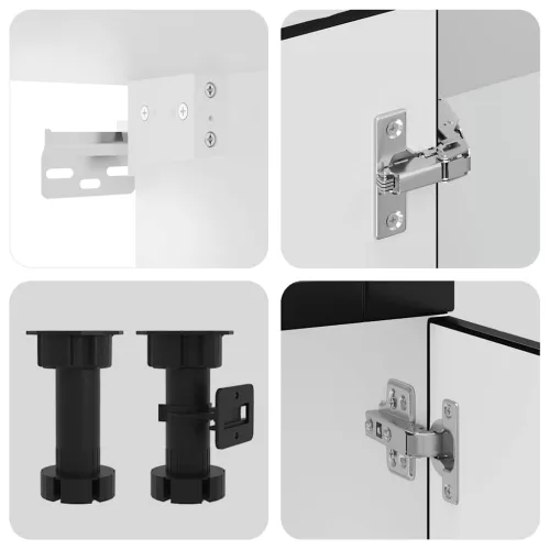  14 darabos konyhaszekrény szett Porto fekete színű műfa