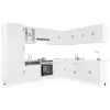  14 részes konyhai szekrény szett Porto fényes fehér műfa