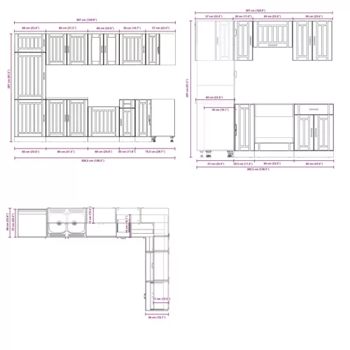  Konyhaszekrény Lucca Sonoma tölgy 80 x 46 x 81,5 cm Faanyag