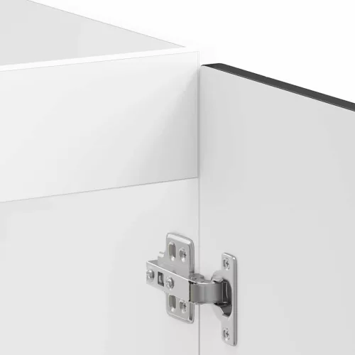  Mosogatószekrény ajtóval 2 pcs Fekete 80 x 46 x 84.5 cm Faanyag