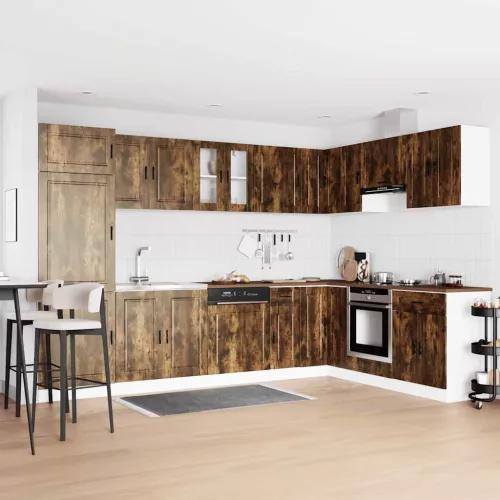  Mosogatószekrény ajtóval 2 pcs Barna 80 x 46 x 84.5 cm Faanyag