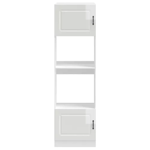  Lucca 2 db fényes fehér színű szerelt fa sütőszekrények