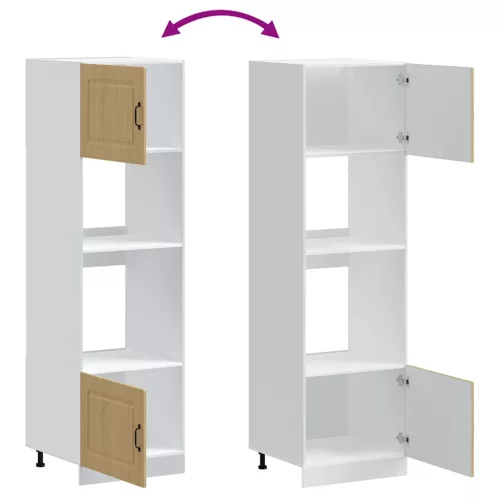  Lucca 2 db sonoma tölgy színű szerelt fa sütőszekrények