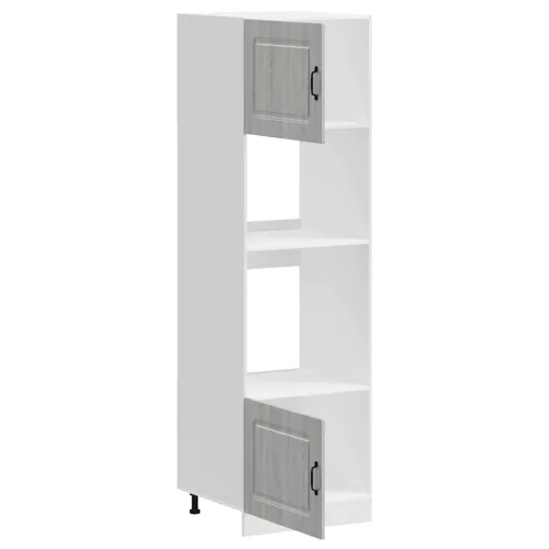  Lucca 2 db szürke sonoma színű szerelt fa sütőszekrények