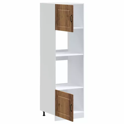  Lucca 2 db antik fa színű szerelt fa sütőszekrények