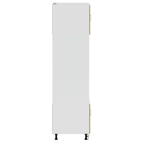  Lucca 2 db kézműves tölgy színű szerelt fa sütőszekrények