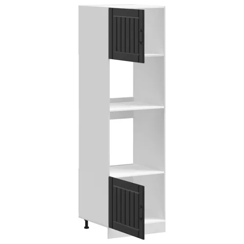  Kalmar 2 db fekete színű szerelt fa sütőszekrények