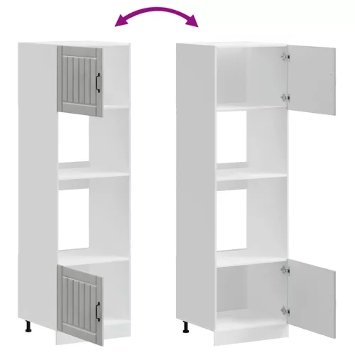  Kalmar 2 db betonszürke szerelt fa sütőszekrények