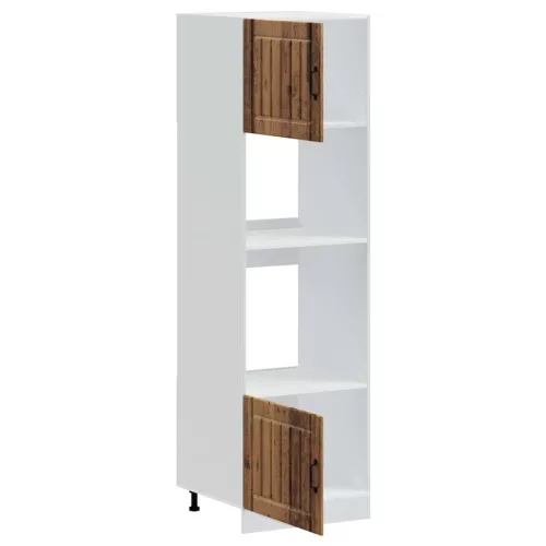  Kalmar 2 db antik fa színű szerelt fa sütőszekrények