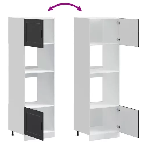  sütőszekrények 2 db Porto fekete színű műfa