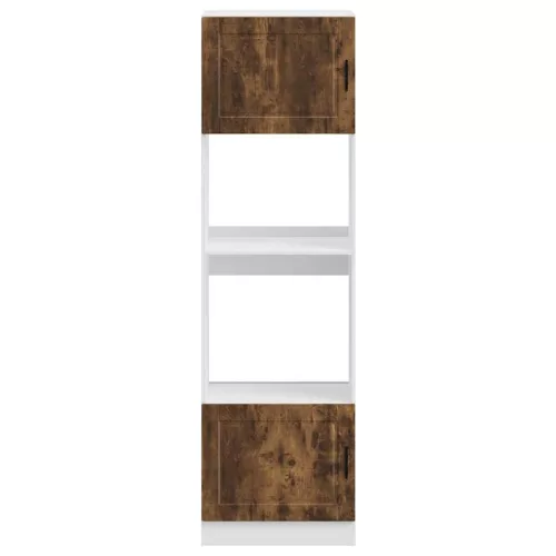  Lucca 2 db füstölt tölgy színű szerelt fa sütőszekrények