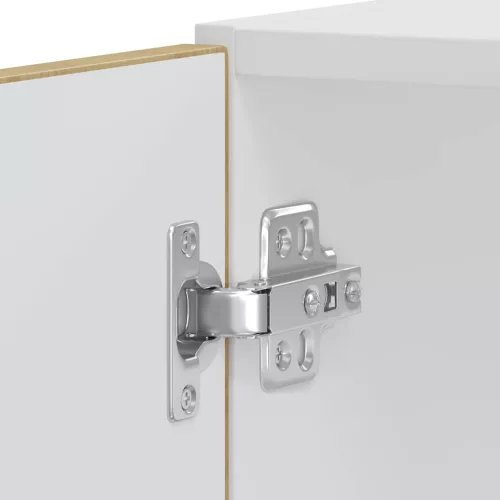  Lucca 2 db kézműves tölgy színű szerelt fa sütőszekrények