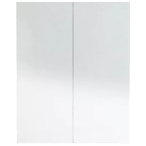  fényes fehér MDF tükrös fürdőszobaszekrény 60 x 15 x 75 cm