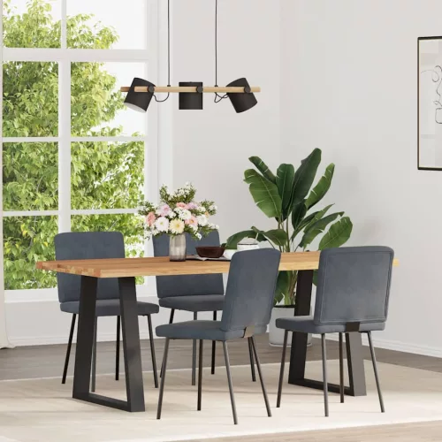  4 db sötétszürke bársony étkezőszék
