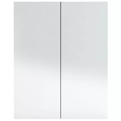  betonszürke MDF tükrös fürdőszobaszekrény 60 x 15 x 75 cm