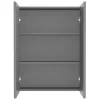 antracitszürke MDF tükrös fürdőszobaszekrény 60 x 15 x 75 cm