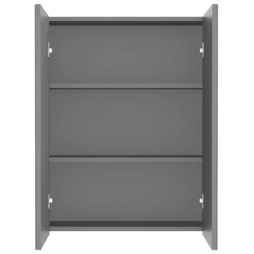  antracitszürke MDF tükrös fürdőszobaszekrény 60 x 15 x 75 cm