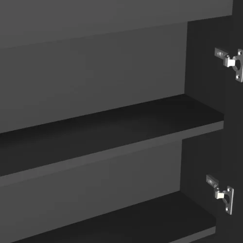  antracitszürke MDF tükrös fürdőszobaszekrény 80 x 15 x 60 cm