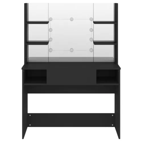  fekete LED-es MDF sminkasztal 100 x 40 x 135 cm