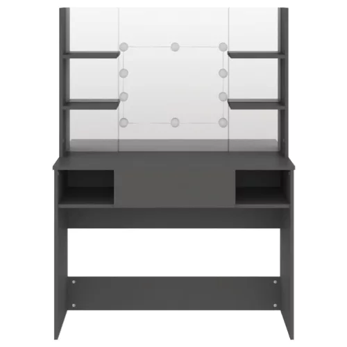  szürke LED-es MDF sminkasztal 100 x 40 x 135 cm