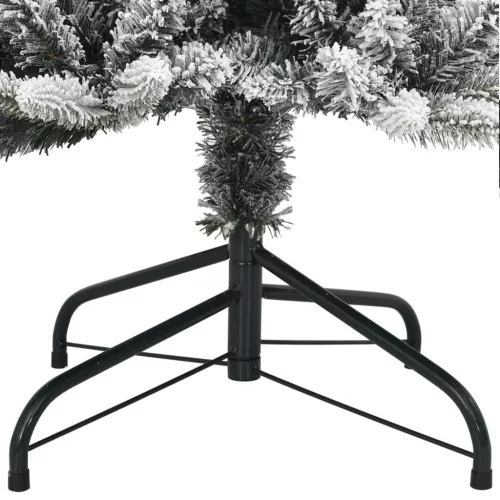  műkarácsonyfa 300 LED-del és pelyhes hóval 210 cm