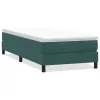  sötétzöld bársony rugós ágy matrac nélkül 80x220 cm