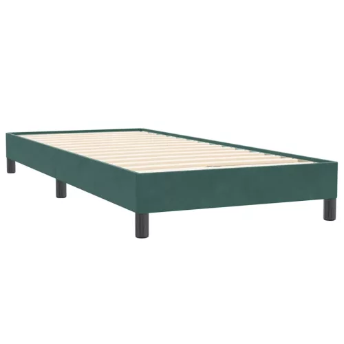 sötétzöld bársony rugós ágy matrac nélkül 80x220 cm